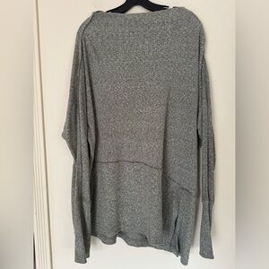 Free People Olive Green Ribbed Top Long Sleeve - Size M- EUC